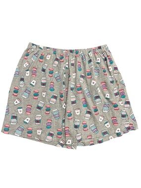 Dreams Co. Coffee & Macaron Print Graphic Pajama Shorts 1X